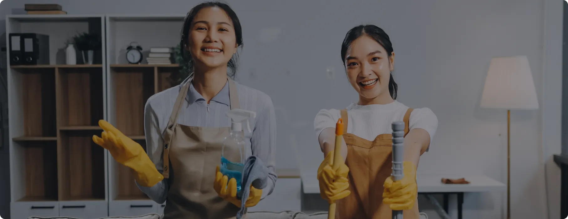The Restore Plus cleaning team at work